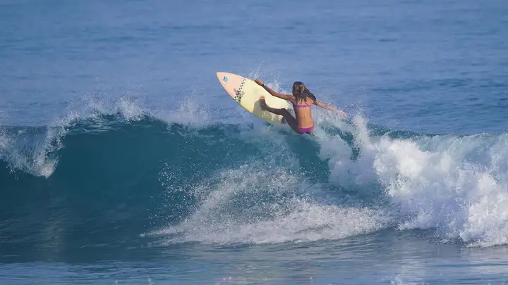 Surfing at Playa Encuentro