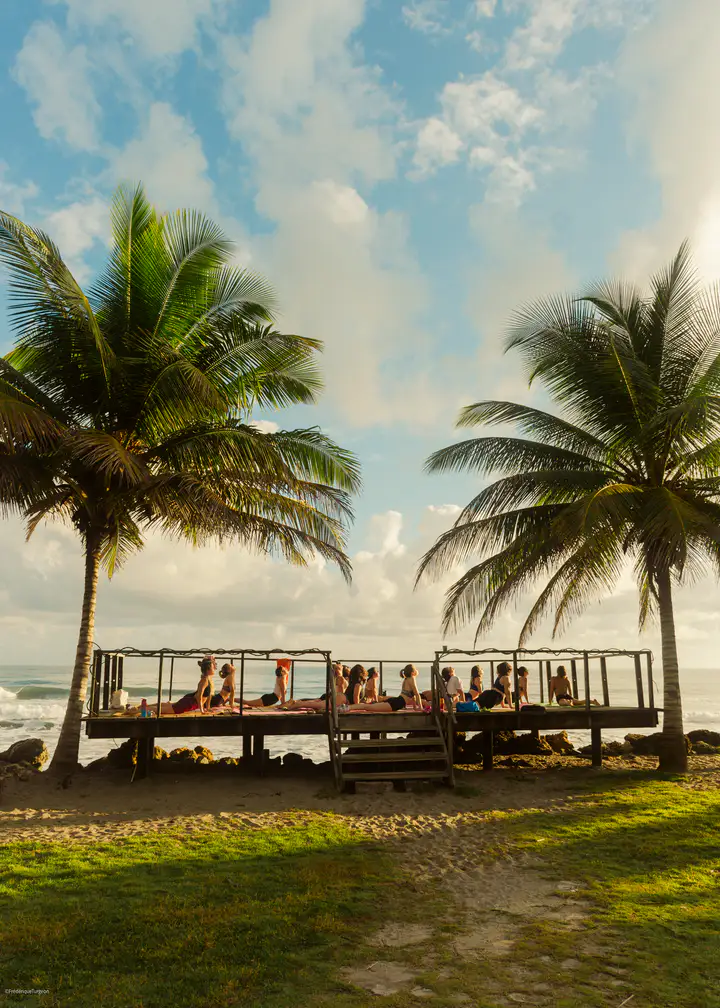Ocean deck at Las Canas Beach Retreat
