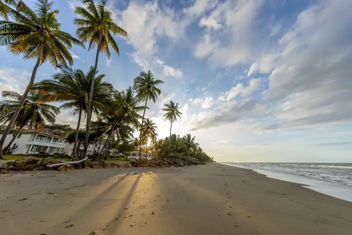 Wide view of the North Coast beach and Atlantic Ocean